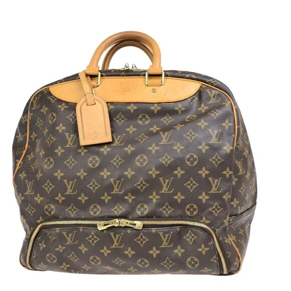 LOUIS VUITTON LV Logo Evasion Hand Bag Monogram Leather Brown - Picture 1 of 1